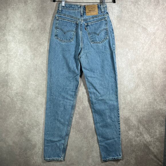 Vintage Levi's 912 Jeans Womens 9 Long Medium Wash Denim Slim Fit Tapered 90s - Picture 6 of 13